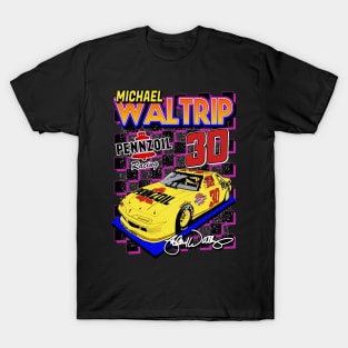 Michael Waltrip Pennzoil Retro Nascar Design T-Shirt